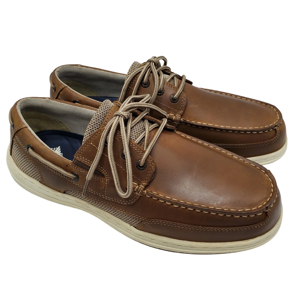 Dockers Beacon Brown Leather Boat Shoes Loafers Mens Size 11 Wide